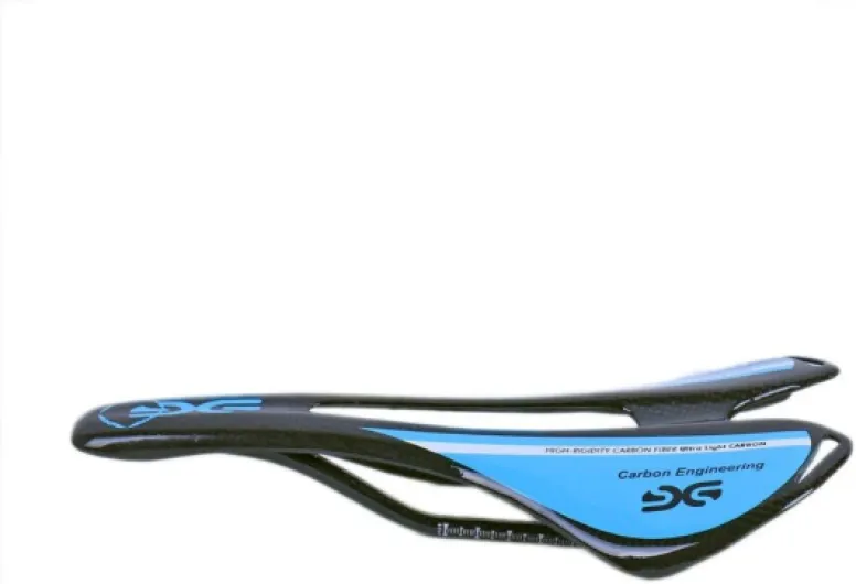 VTT/vélo de Route en Fibre de Carbone Ultra-légère Selle Creuse Matte/Brillante 3k (Brillante, Bleu)