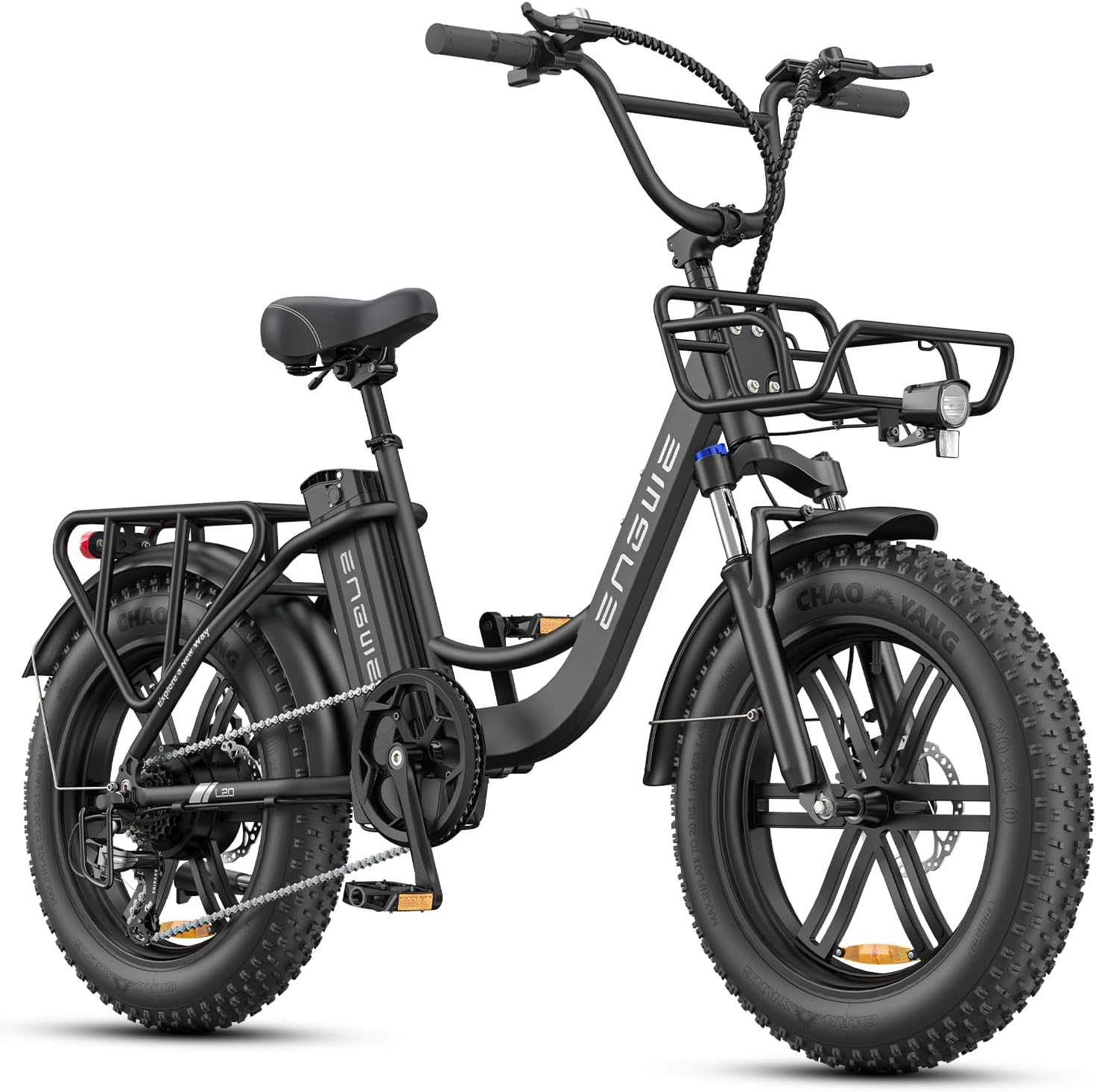 Velo Electrique Homme 20 Pouces-vélo électrique 48V 13Ah Batterie, VTT Electrique Adulte Homme 7 Vitesses avec écran LCD, 25km/h avec Moteur 250w, autonomie jusqu'à 120km L20/L20 Boost Noir L20 BOOST