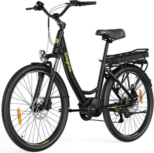 C2 Vélo Électrique Adulte, 100Km Autonomie, Batterie Amovible, Freins Hydrauliques, Suspension Avant, 7 Vitesses, Vélo électrique à Moteur Central, Confortable pour Ville/Trekking