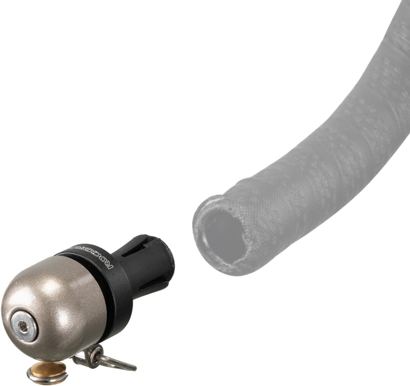 2in1 Sonnette de Vélo comme Bouchons de Guidon, Mini Klaxon à Vélo Sonore 80dB, pour Guidon Diamètre de 22,2mm/0,87’’ Vélo de Route, Étanche Titane 1 pièce