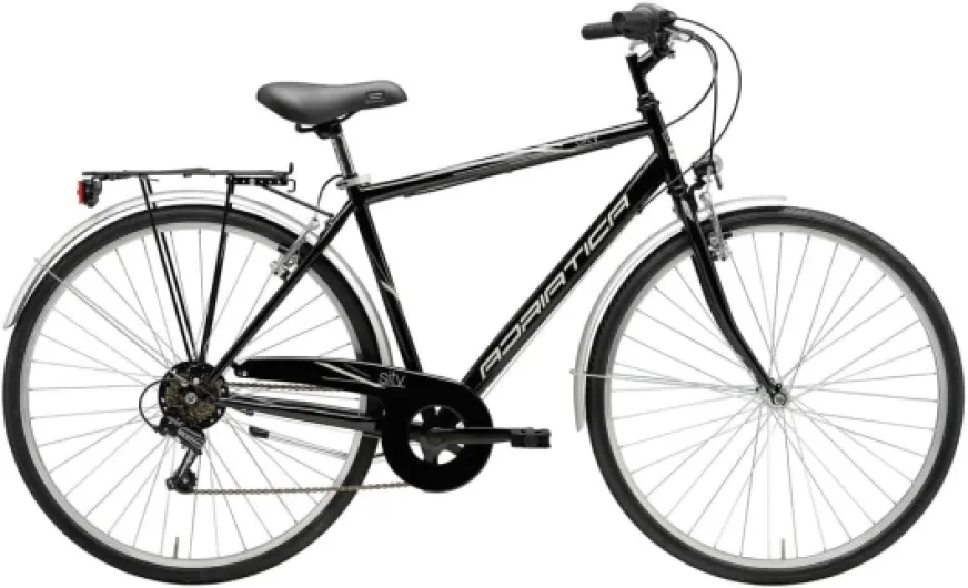 Vélo Touring Homme 28" City-Trekking Movie, 6 vitesses, cadre en acier, taille 50, noir