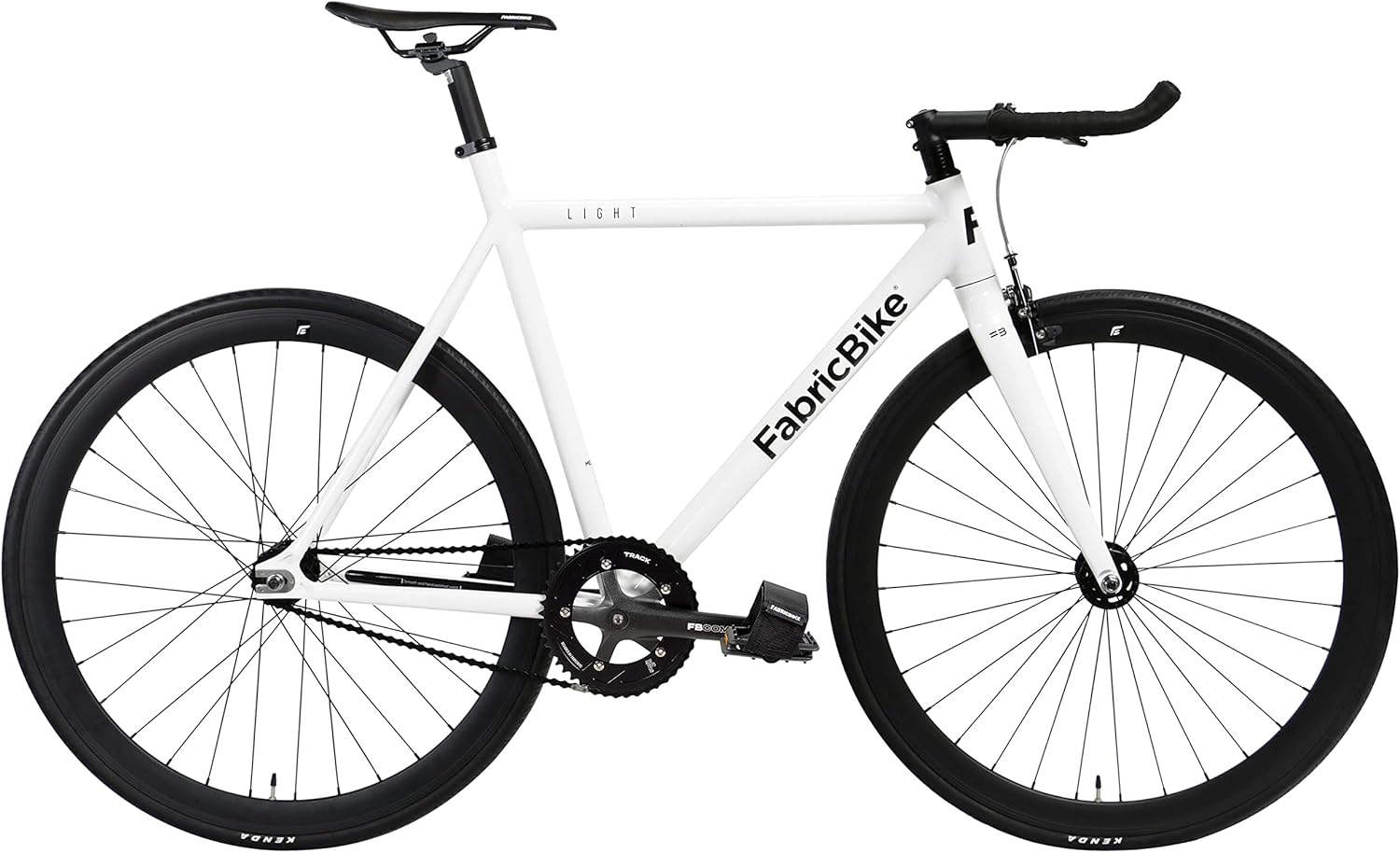 Light - Vélo Fixie, Fixed Gear, Single Speed, Cadre et Fourche Aluminium, Roues 28", 3 Tailles, 6 Couleurs, 9,45 kg (Taille M) L-58cm Light Pearl White