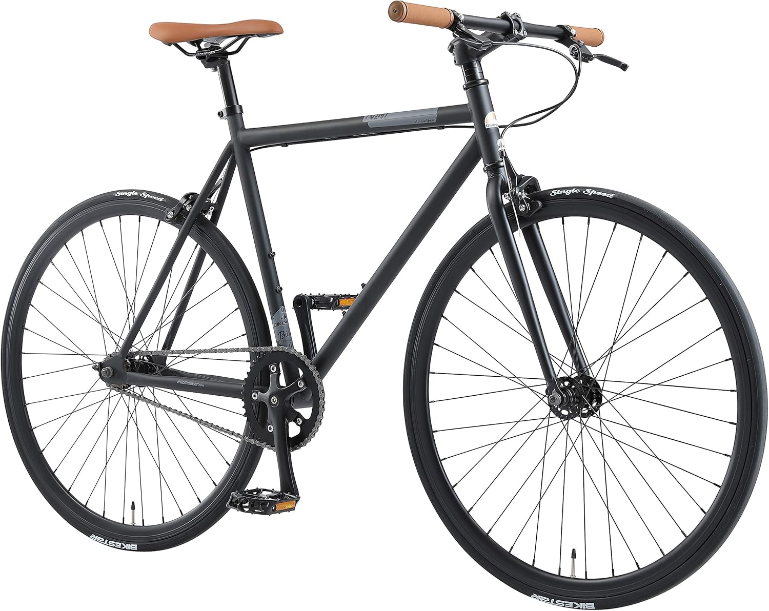 Vélo de Route VTC 28 Pouces CTB - Vélo Urbain Fixie Single Speed Cadre 53 cm Noir