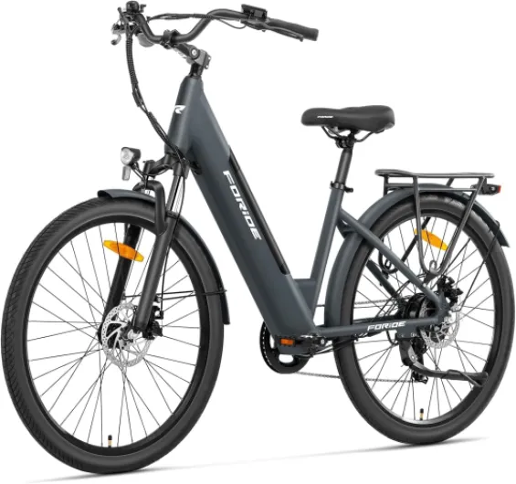 Roamer 1/Roamer 1 St Vélo électrique de Ville, Autonomie 100KM, 27.5" Vélos électriques, Batterie 36V 13Ah, 250W E-Bike Urbain pour Adulte Homme Femme, VTC Gris