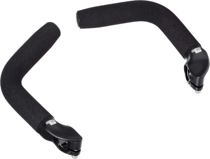 Ergotec 50011001 Evo-Touring Embouts de cintre Aluminium AL6061-T6 avec grip soft Noir L