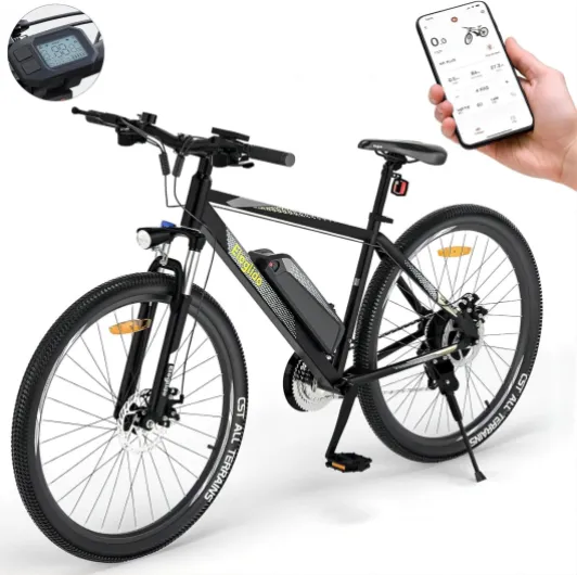 Mopride Plus 1 Vélos Électrique, Vélo de Montagne électrique 27,5"/29" VTT Électrique Batterie 12,5 Ah, écran LCD, 21 Vitesses, E-Bike Urbain pour Adulte, APP M1 Plus - 27,5 pouces