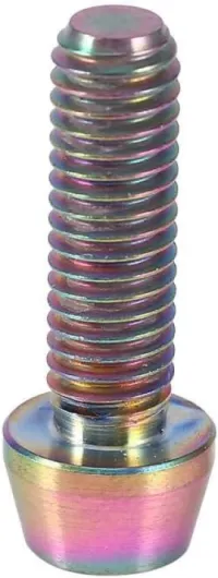 Lot de 6 vis M6 x 16/20 en titane pour tige de vélo de route et de VTT avec rondelle coloré M6X20