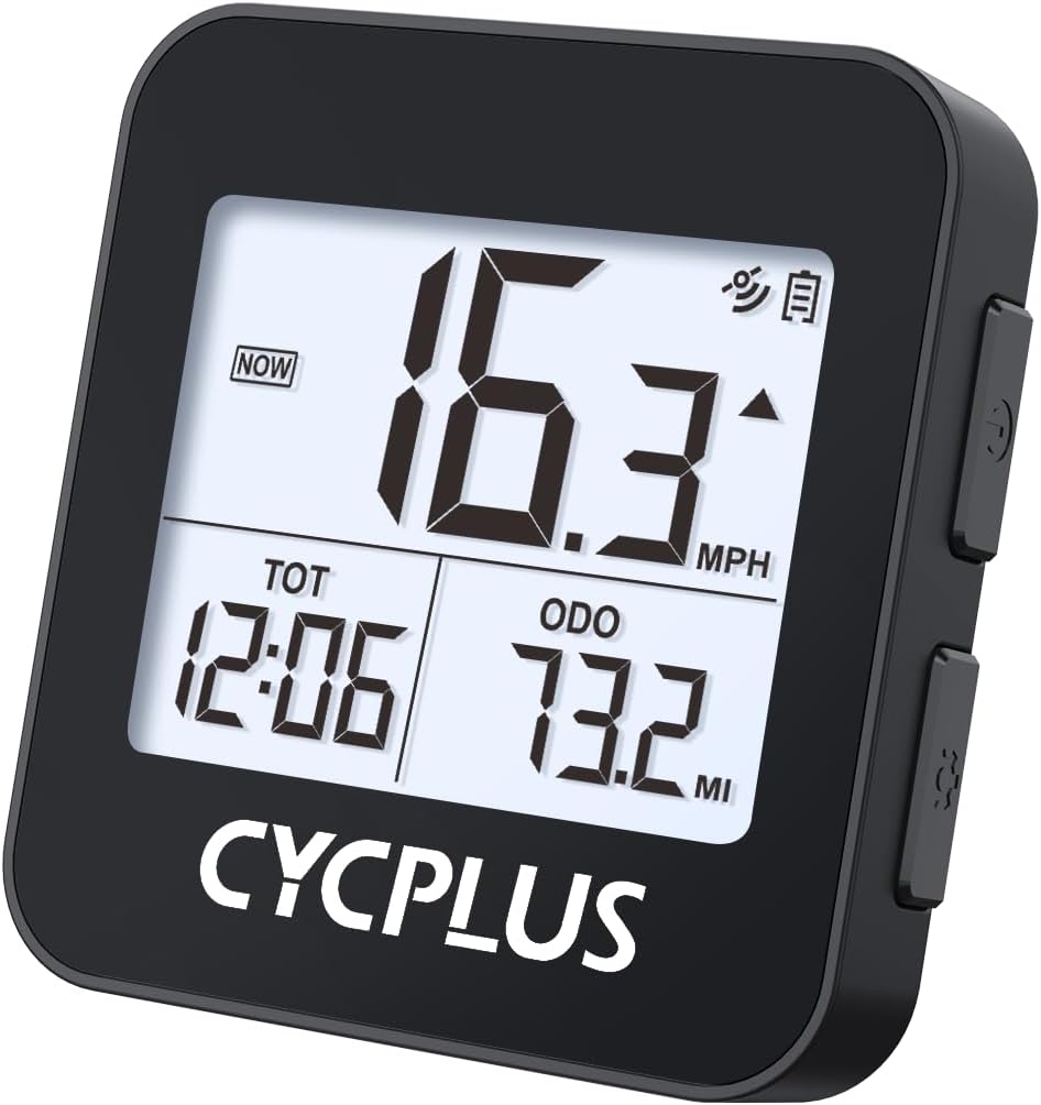 CYCPLUS GPS Bike Computer, Wireless Cycling Computer with Automatic Backlight, Bicycle Speedometer Odometer with Waterproof and Lager Battery, Provide Professional Data Analysis G1