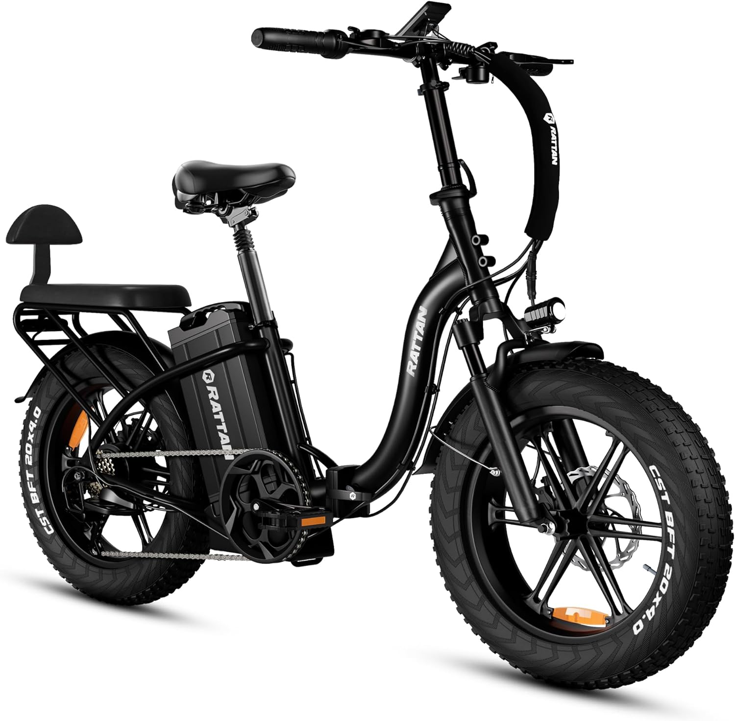 LM/LF Pro/Ultra Vélo Électrique Adulte Pliable, Batterie Amovible 48V 40.5Ah/18Ah, Jusqu’à 195 km/120 km d’Autonomie, 2 Sièges, Pneus Fat 20" x4,0, Freins Hydrauliques Black (40.5AH) LF（Step Through）
