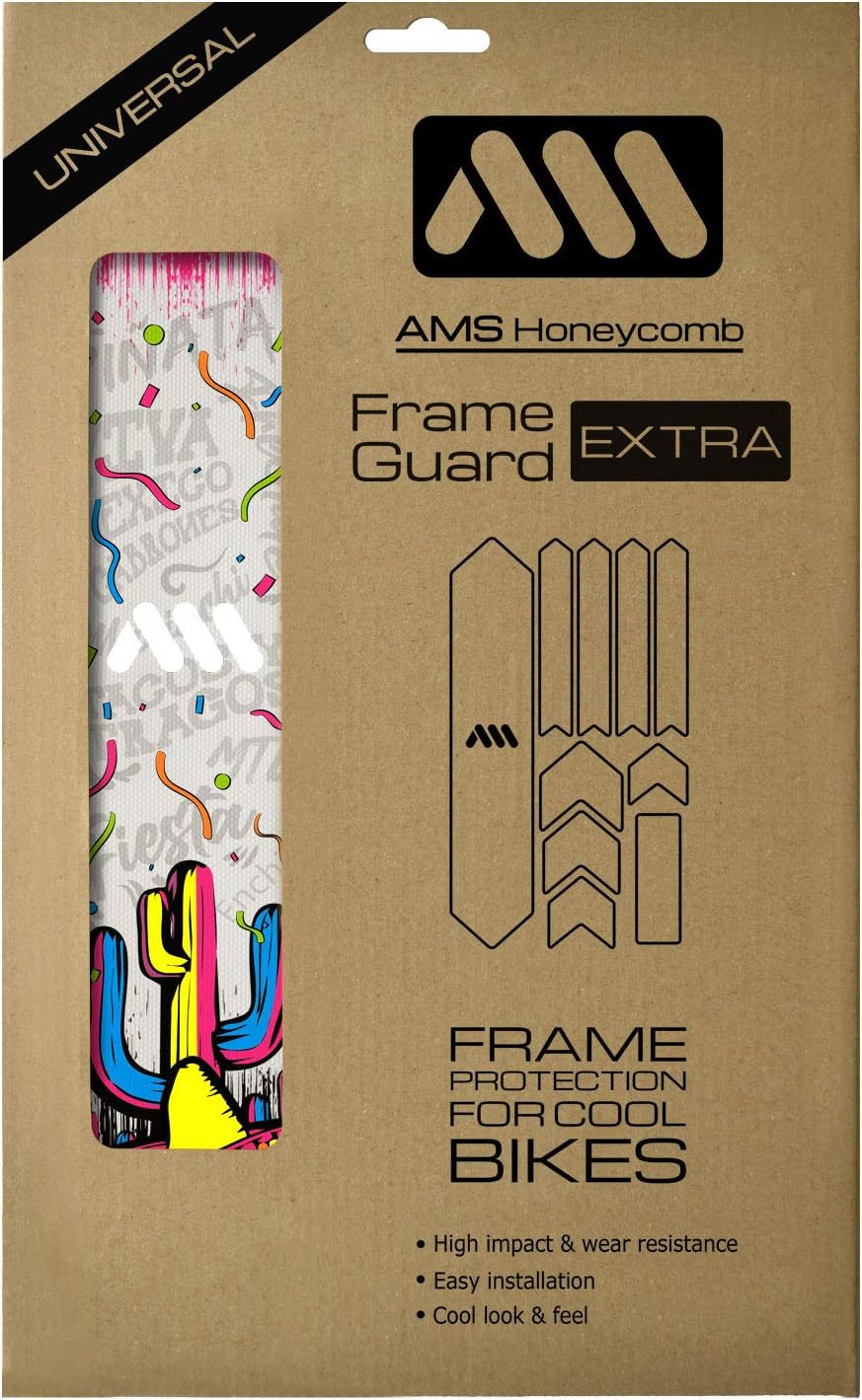 AMS Protège-Cadre à Forte résilience Extra Collaborations – Protégez Votre vélo Contre Les Rayures et Les Bosses Freeride Fiesta Freeride Fiesta