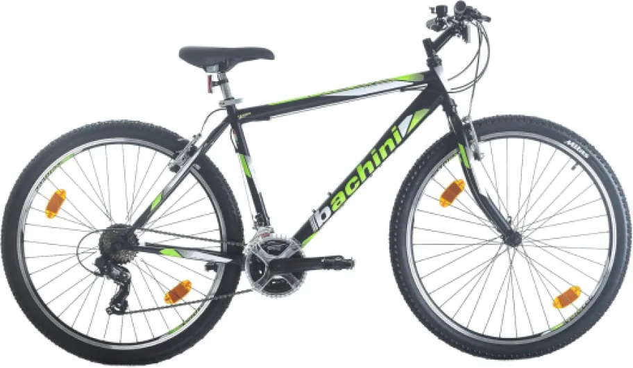 Multibrand Pro 26/27,5/29 Pouces, VVT en Aluminium, Freins V-Brake, Unisexe, adaptés aux Tailles de 155 à 190 cm Noir avec vert, 21 vitesses 27.5 pouces