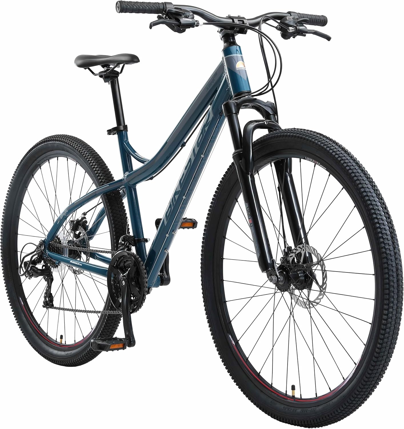 VTT en Aluminium, Frein à Disque, 21 Vitesses Shimano, 26, 27.5, 29 Pouces - Mountainbike Suspension Avant Cadre 16, 17, 18 Pouces 29" - Frein à Disque Bleu & Gris