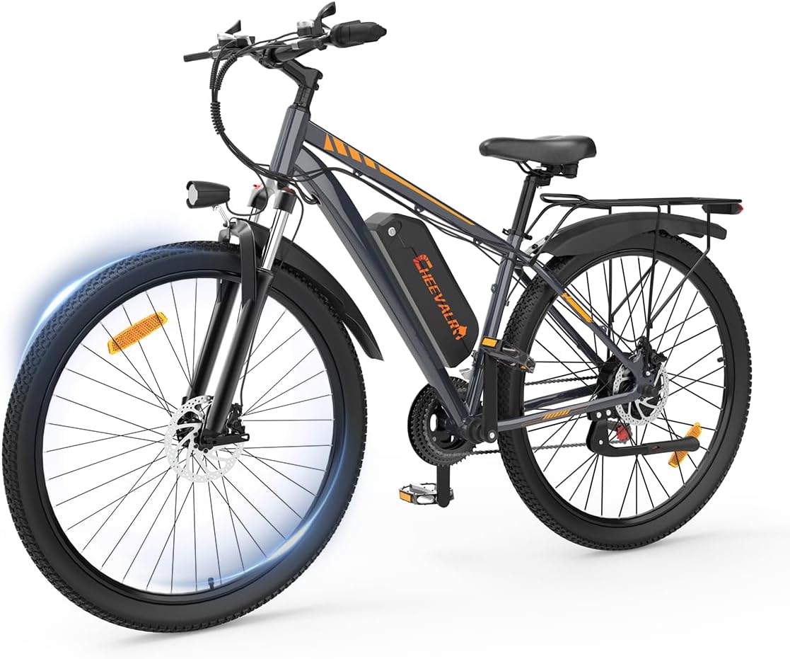 Vélo électrique pour Adultes, VTC et VTT électrique 29", Moteur 250W avec Batterie 48V 18,6AH, 21 Vitesses et Fourche réglable, autonomie 40-50 km, Conforme à la législation Britannique 25 km/h