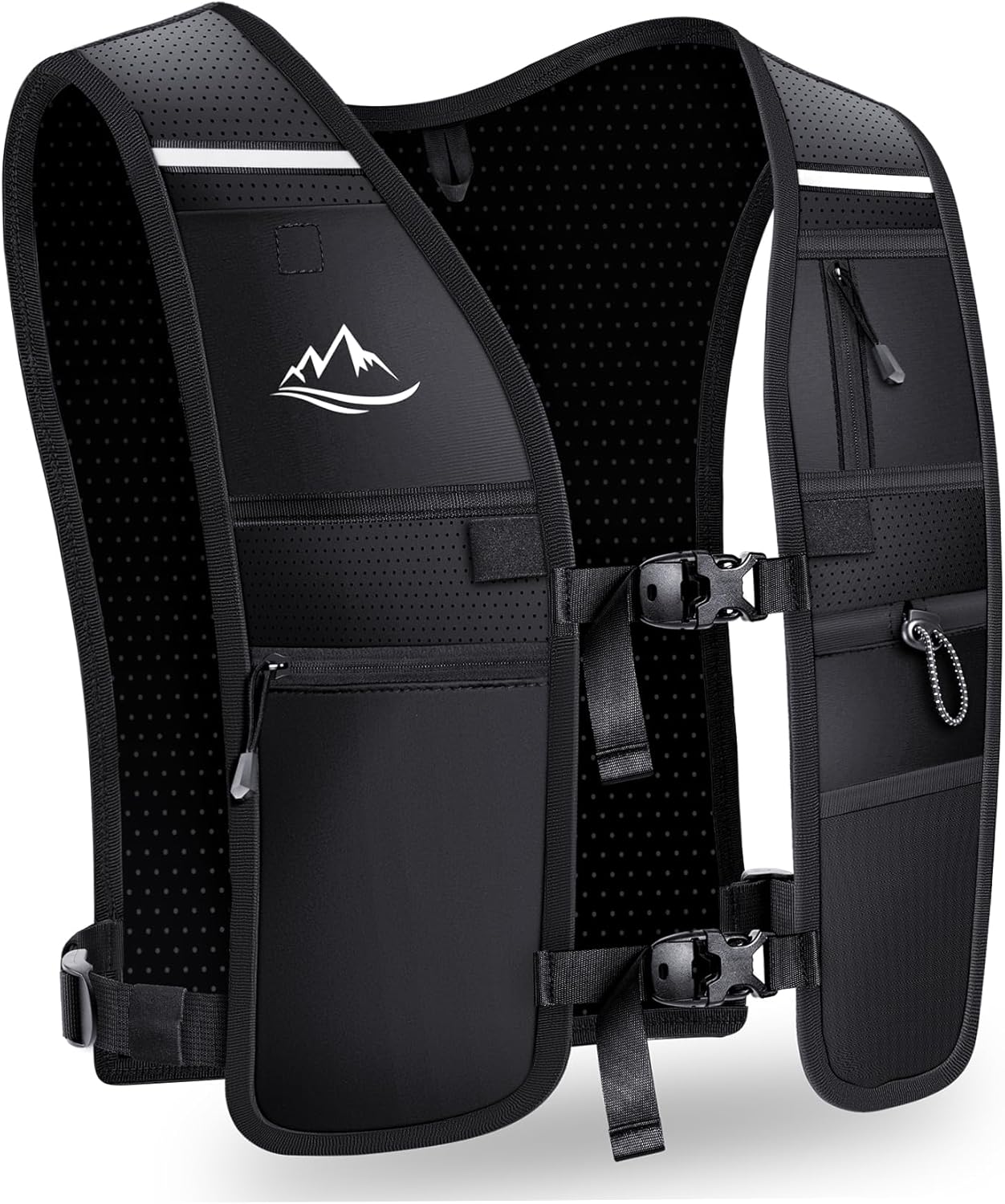 Sac à Dos d'Hydratation, Réfléchissant Gilet Course a Pied Femme Homme, Réglable Sac Trail Running Léger pour Marathon, VTT, Cyclisme, Randonnée, Plein Air