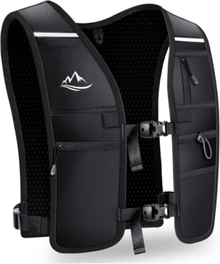 Sac à Dos d'Hydratation, Réfléchissant Gilet Course a Pied Femme Homme, Réglable Sac Trail Running Léger pour Marathon, VTT, Cyclisme, Randonnée, Plein Air