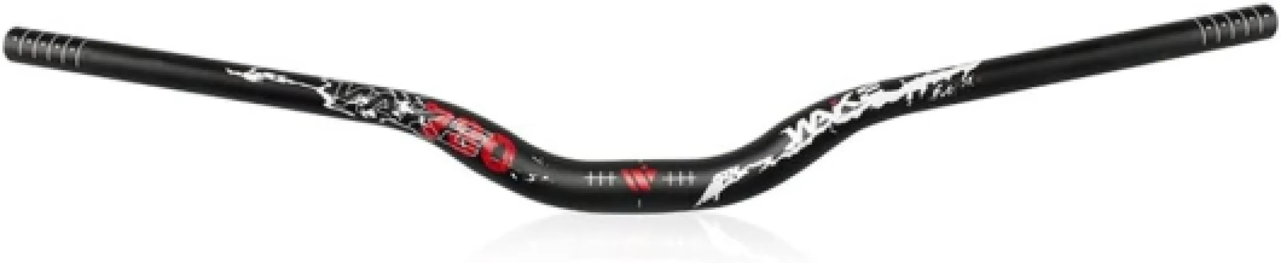 Guidon de VTT 31,8 mm en alliage d'aluminium, 780 mm, Super léger, Barre élévatrice de vélo de montagne MTB DH XC (Rouge, Grand Angle)