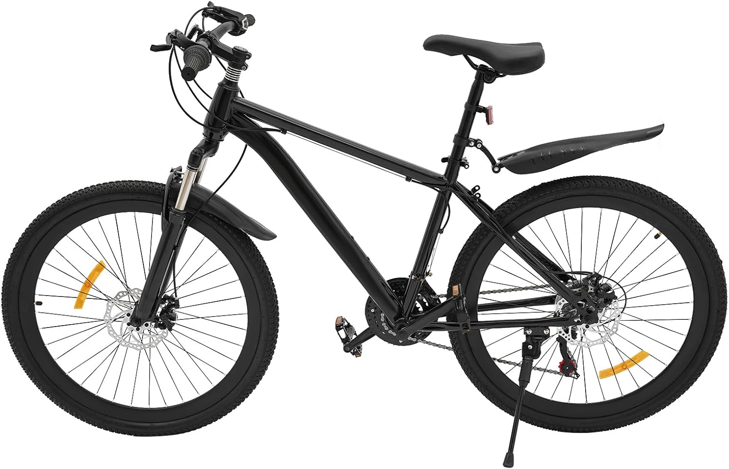 Vélo VTT Premium 26'' 21 vitesses, frein à disque, suspension avant, Noir, Convient à partir de 160 cm, VTT 26'' pour filles, vélos pour filles, garçons, hommes et femmes