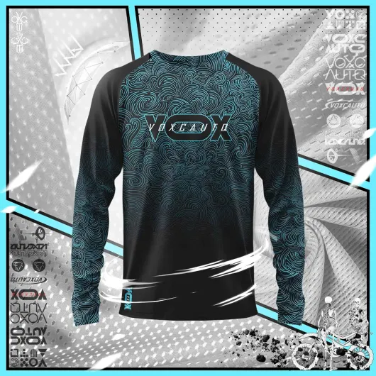 Maillot De VTT, Maillot De Cyclisme,Manches Longues pour Homme Respirant Maillot De VTT Respirant à Séchage Rapide, T-Shirt De Course De Motocross BMX 6 M