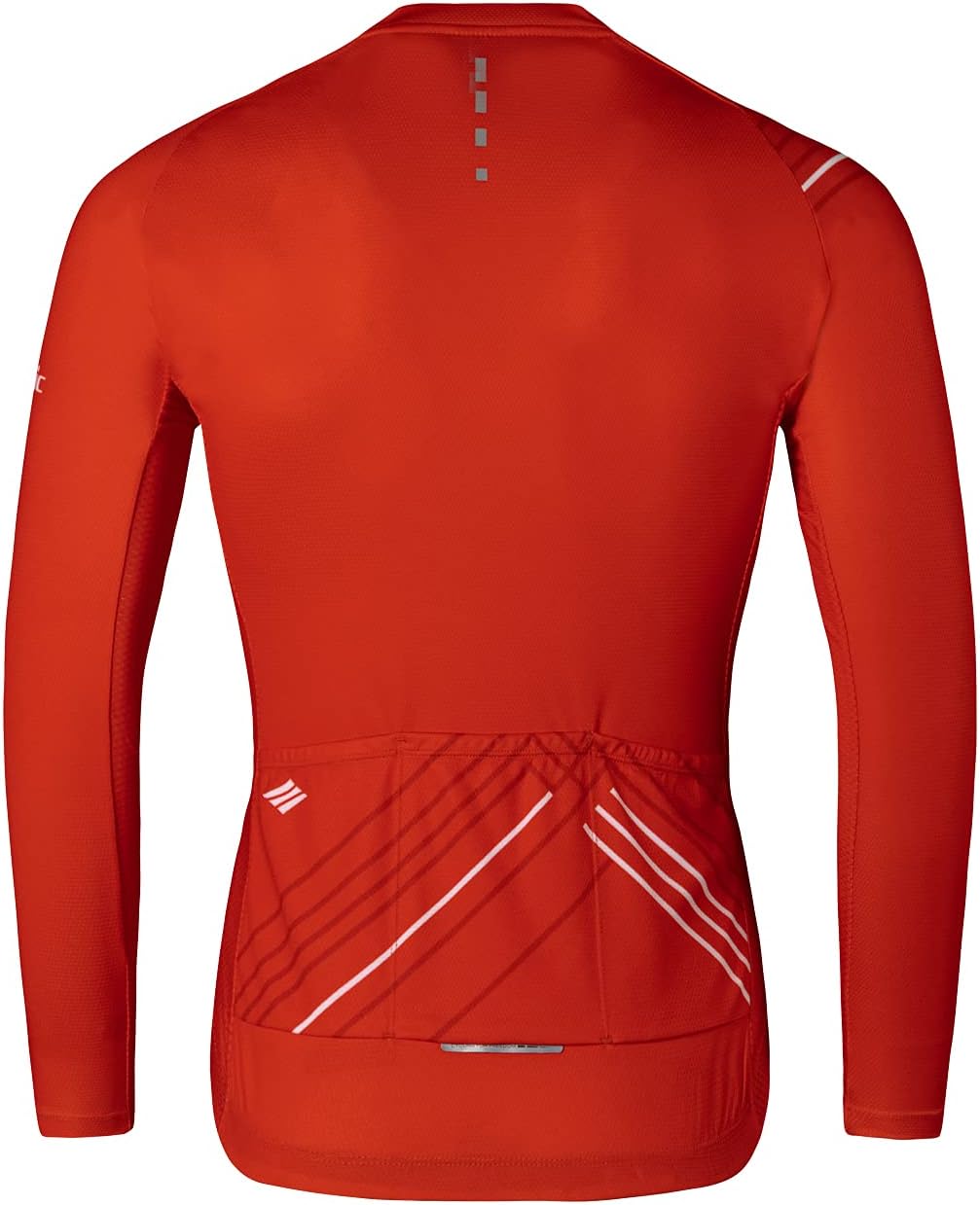 Maillot Cyclisme Homme Manches Longues Respirant avec Poches L A-rouge