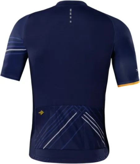Maillot Cyclisme Homme Maillot Velo Homme Manches Courtes Route VTT Élastique avec Poche Yorkson L C-bleu