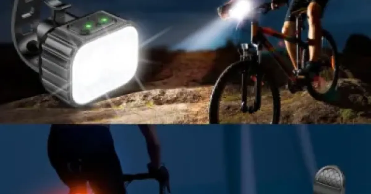 Lot de 3 Lampes LED étanches pour vélo - Feu arrière Portable