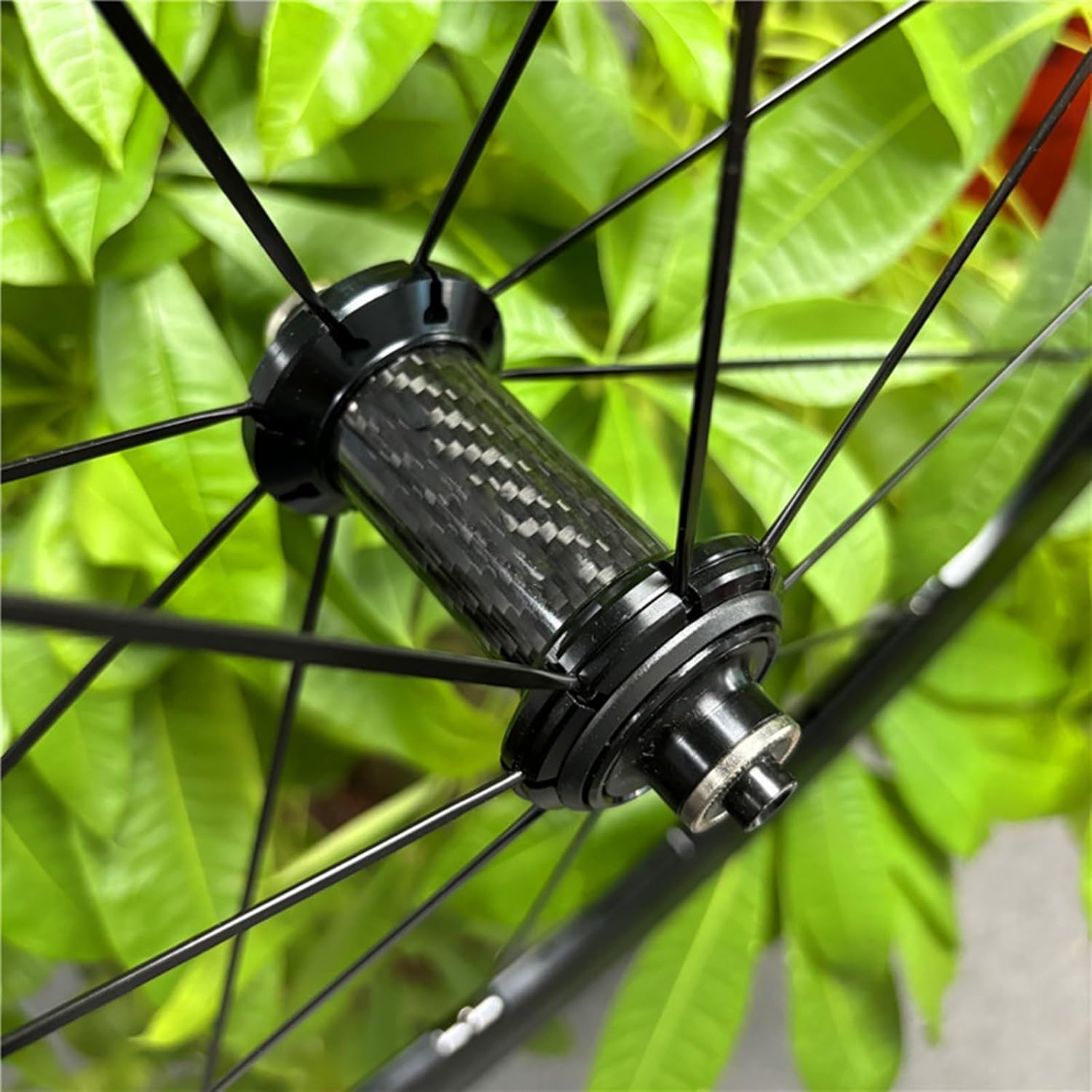 Roues De Vélo Route en Carbone 700C Jantes Double Couche 30/40/50 Mm Alliage D'aluminium C/V/Rim-Brake Jante À Dégagement Rapide 7 À 12 Vitesses Noir 40mm