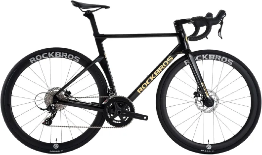 CTR 2.0 Vélo de Route Cadre Carbone T700 700C, Vélo de Ville Transmission 2x12 Vitesses, Freins à Disque Hydrauliques, Roues Carbone 40mm Ultralégères pour Hommes Femmes,S/M/L/XL Noir Brillant XL