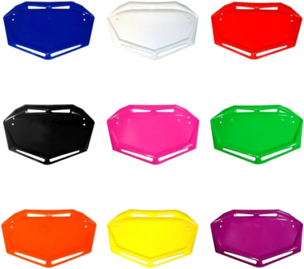 Plaque Support Velo BMX Trial Aero Design Plastique Competition VTT Motocross MX Moto Quad Kart Cross Karting Enduro (Noir) Noir Unique
