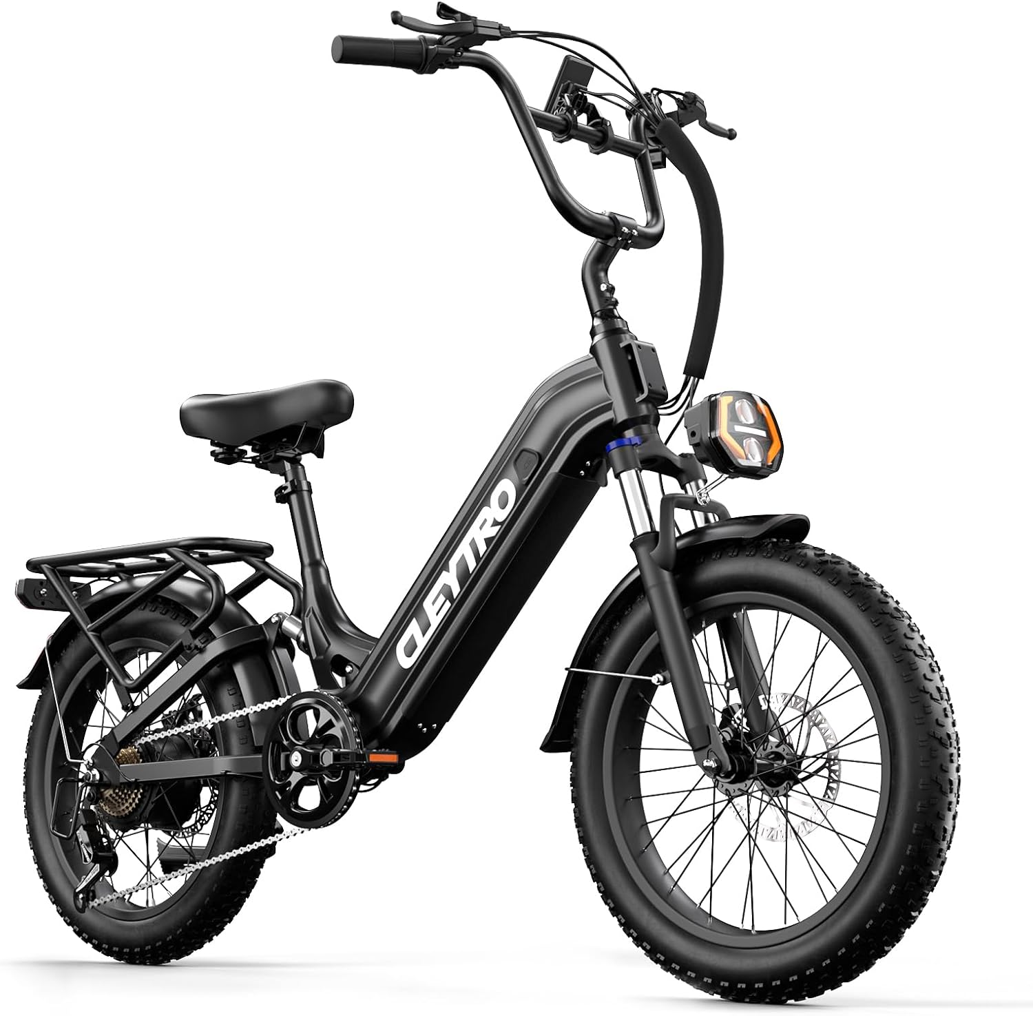 Tifgalop Vélo électrique CLEYTRO, VTT 20 Pouces, Batterie Lithium Amovible 48V 15.6Ah, autonomie maximale 40-100 km, Suspension intégrale, 7 Vitesses, vélo de Ville Unisexe.