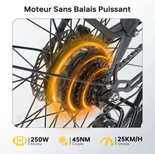 T2 Vélo Électrique Adulte 100KM, Moteur 250W, Freins Hydrauliques, Batterie 486Wh, E-Bike Urbain pour Homme Femme, 27.5" Vélo de Ville,VTC