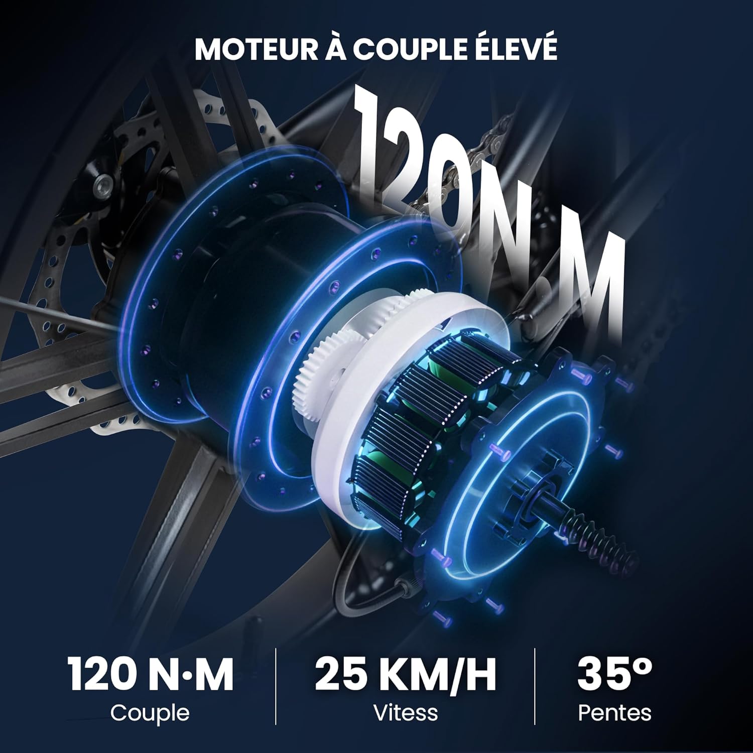 Mukkpet Racer Vélo électrique, Batterie 48V 18Ah 864Wh, autonomie 120 km, vélo électrique pour Adultes, Vitesse légale 25 km/h, Tout-Terrain, Double Suspension, pneus Larges 20” x 4.0 pour Adult