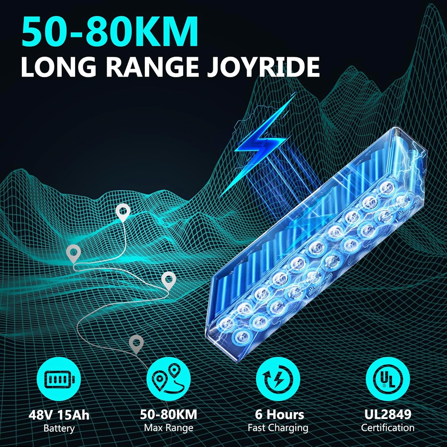 VéLo éLectrique Puissant, Suspension De Pneu De 20 Pouces, 48V/15/17.5/25AH, Moteur Unique, VéLo éLectrique Adapté Aux Trajets Quotidiens Et Hors Route pour Adultes, Charge Maximale De 150 Kg E20-Bleu