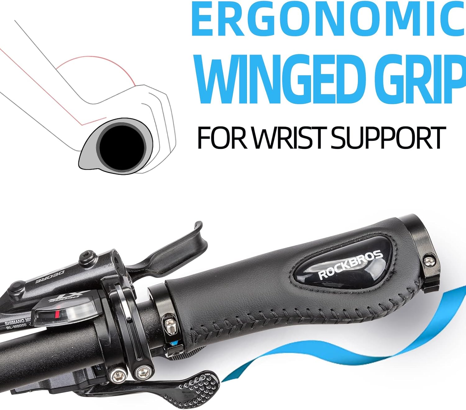 Poignées de Guidon Vélo, Poignées Vélo VTT Universelles Diamétre 2.22cm, Poignées VTT Antidérapantes Anti-Choc Ergonomique Confortable Unisexes pour VTT Vélo de Route Scooter Noir