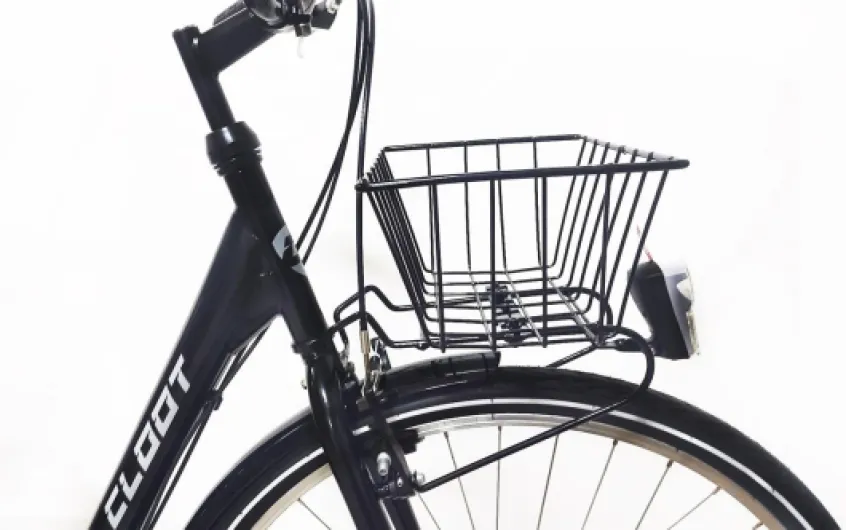 CLOOT Vélo Ville 28 Pouces Relax avec Panier Porte Bagages 6 Vitesses Cadre Bas Confortable Style Classique Usage Quotidien Léger Accès Facile Design Élégant Homme Femme Noir