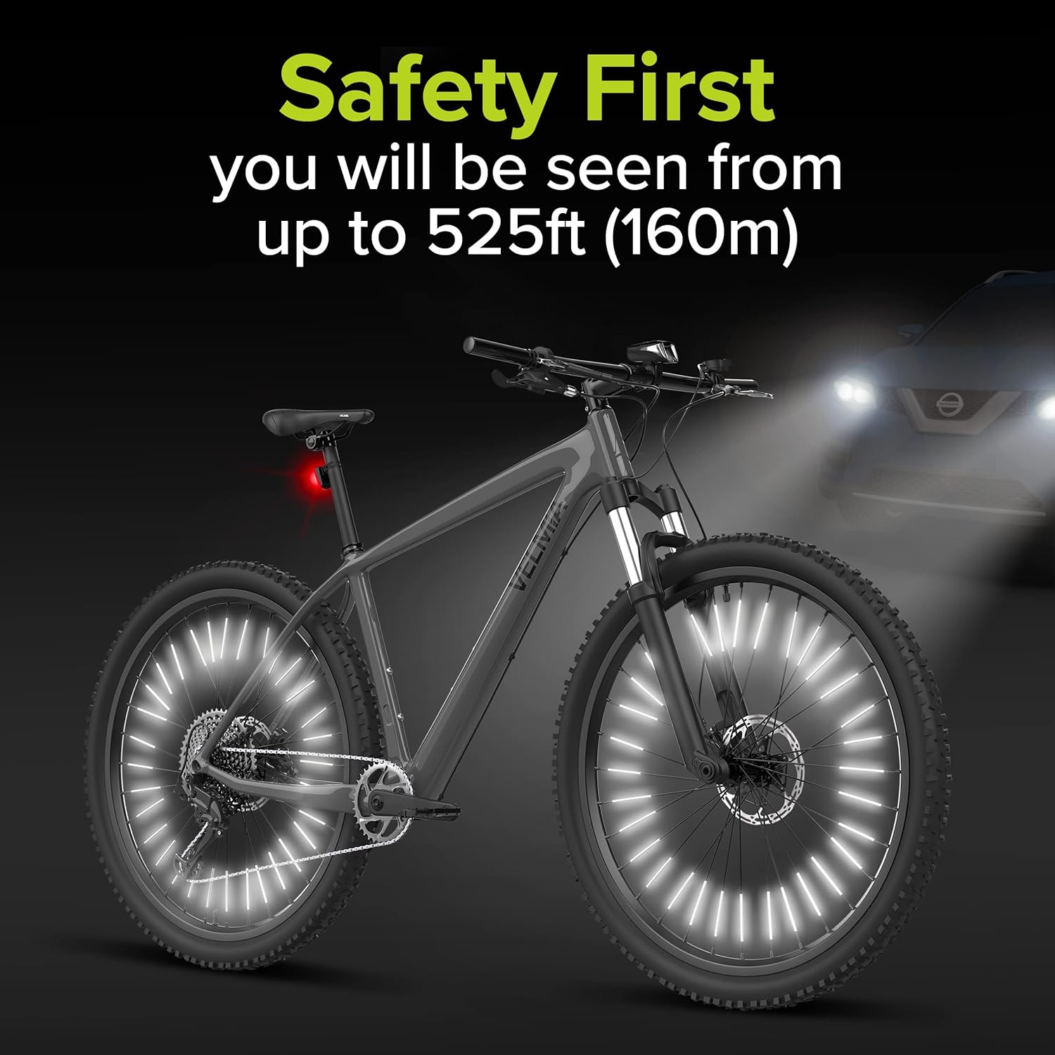 Réflecteurs de Rayons [36 pièces] - 360° Visibilité et Montage Facile – Catadioptres pour vélos composés de matière réfléchissante 72 pièces