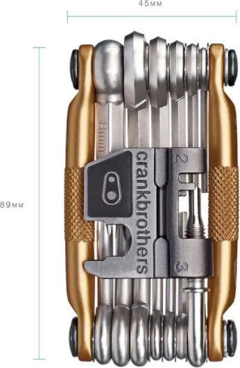 Crank Brothers Multi-19 Outils multi-fonction XL Or/Noir