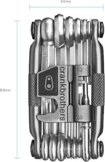 Crank Brothers Multi-19 Outils multi-fonction XL Nickel