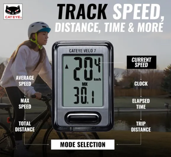CatEye Vélo 7 CC-VL520 Compteur filaire Argent