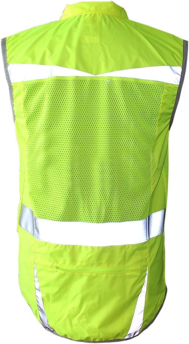 Gilet Cycliste réfléchissant à Haute visibilité - Coupe-Vent et Respirant - Fabriqué avec 3M Scotchlite XL