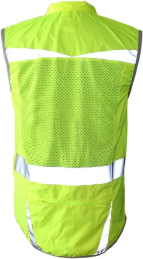 Gilet Cycliste réfléchissant à Haute visibilité - Coupe-Vent et Respirant - Fabriqué avec 3M Scotchlite XL