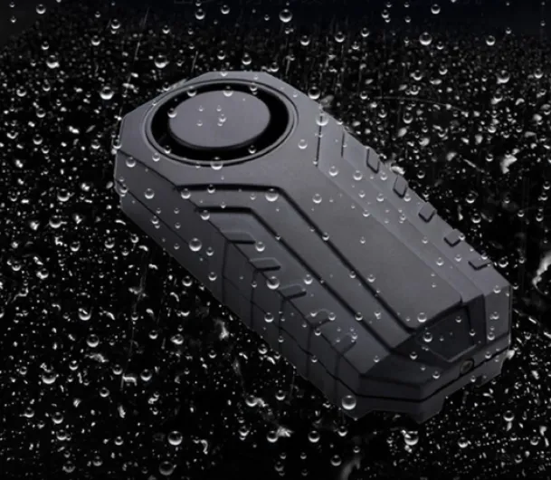 Meichoon Alarme sans Fil vélo Moto Lock Imperméable à l’Eau Système de capteur de sécurité antivol avec 7 Niveau Sensibilité 2 Télécommande pour Les véhicules de Scooter de Voiture de vélo 1x Bicycle Alarm, 2x Remote Control