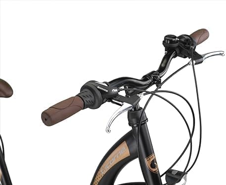 Licorne Bike Stella Premium City Bike 24,26 et 28 pouces – Vélo pour filles, garçons, hommes et femmes – Dérailleur Shimano 21 vitesses – Vélo hollandais Noir 26.0 Pouces