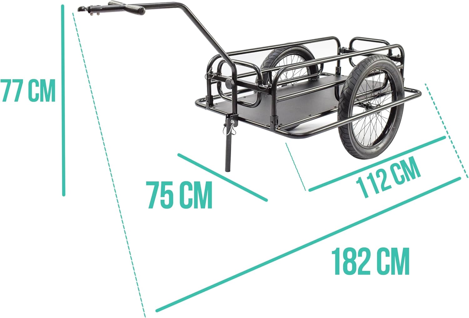 Remorque Pliable pour vélo attelage sur Tige de Selle