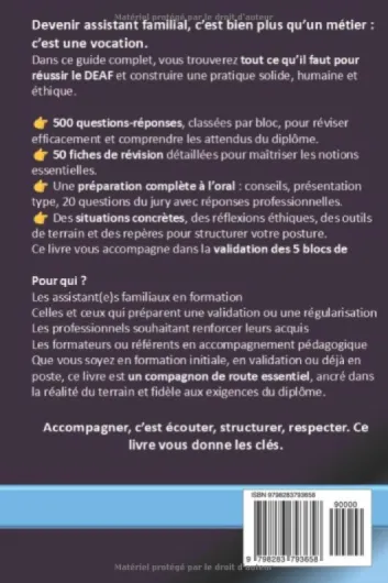 DEAF Diplôme d'État d'assistant familial 500 questions réponses: Tout le programme, 50 fiches de révision, des mises en situation