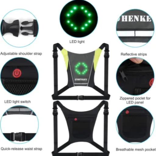 Test Gilet de Cyclisme réfléchissant à LED Shenkey : plus visible à vélo sans se ruiner