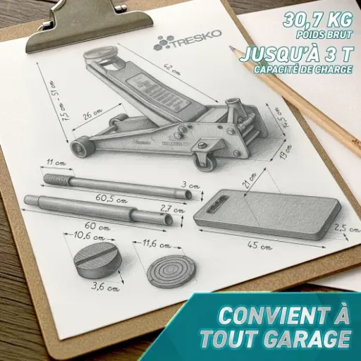 Test TRESKO Cric hydraulique 3 t : le gros cric d’atelier qui fait sérieusement le job