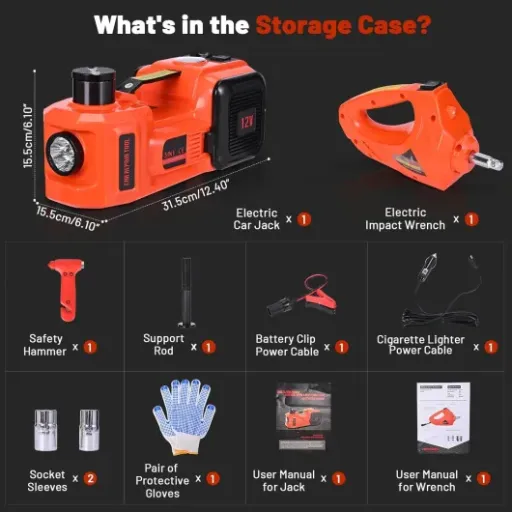 Test Cric hydraulique électrique 5T HIUYRFS : le kit de dépannage qui te sauve quand tu crèves au bord de la route