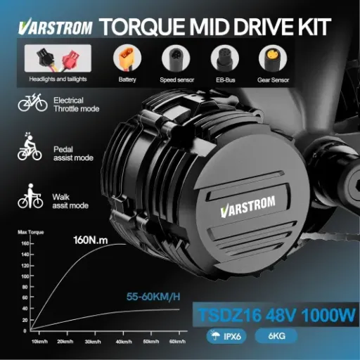 Test Varstrom TSDZ16 48V 1000W : un gros boost pour VTT, mais pas plug & play