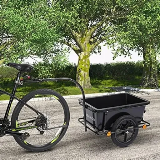 Test Monzana Remorque vélo 90L : la cuve pas chère qui fait le job (avec quelques limites)