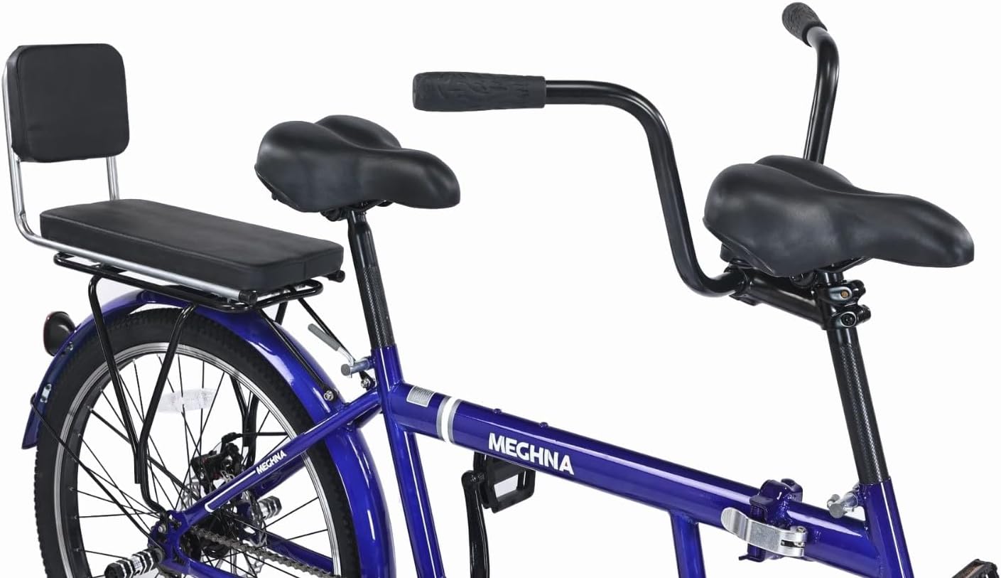 Vélos Tandem Pliables pour Adultes, Vélos De Plage, Vélos Tandem avec Roues 24 Pouces, Vélos Tandem Réglables A,24in 24in A